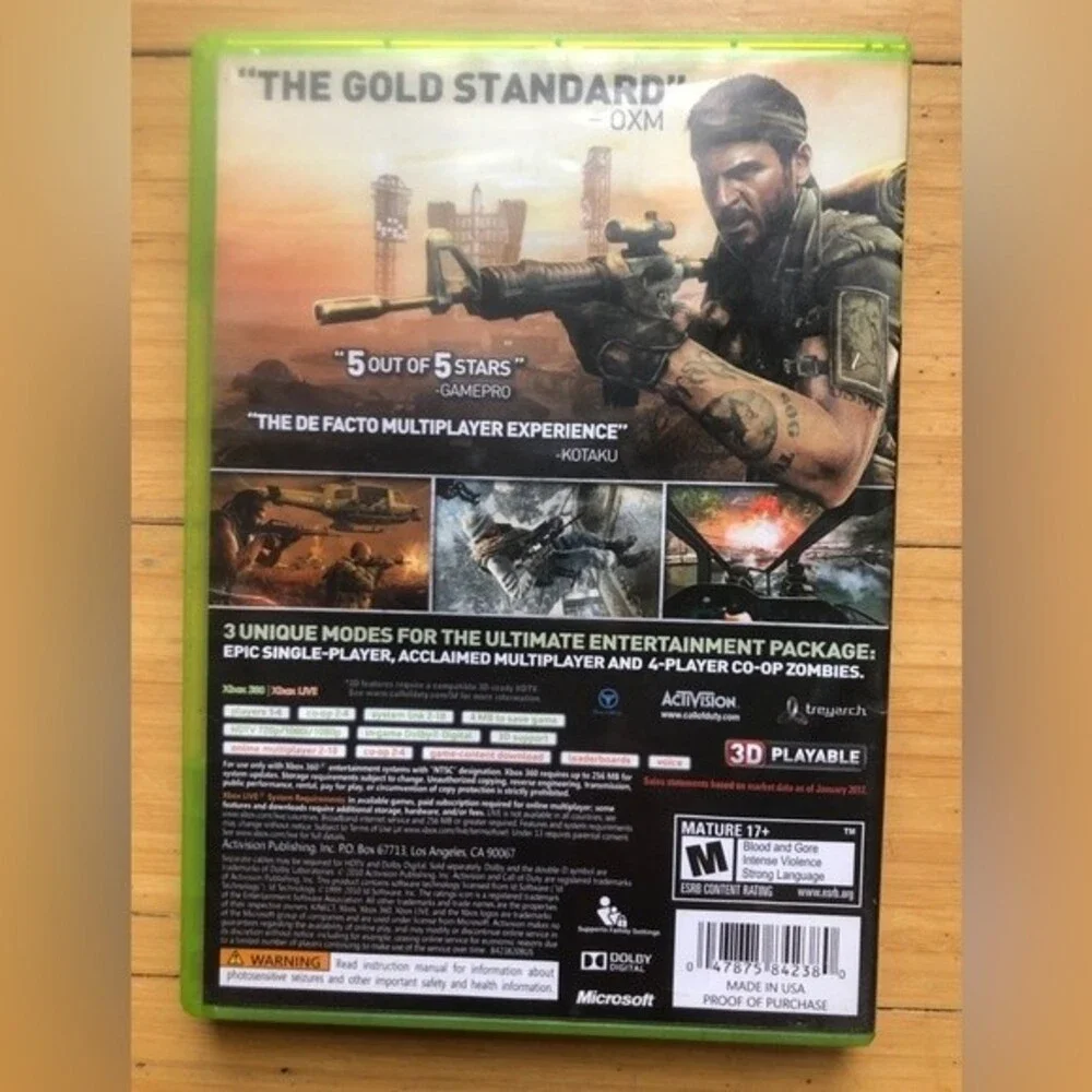 Call of Duty Black Ops (Microsoft XBOX 360, 2010) NO DISC
